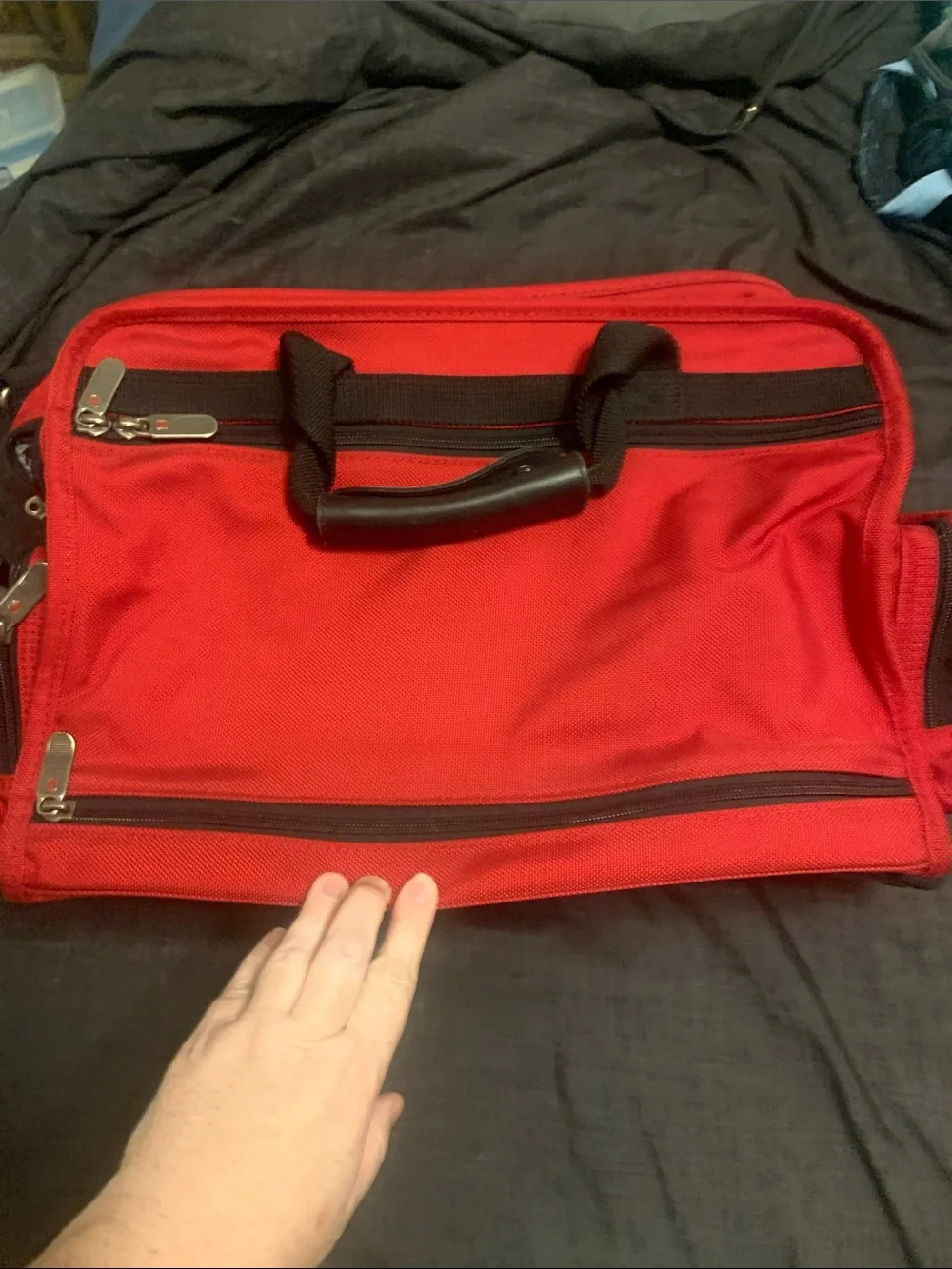 Victorinox by Swiss Army Knife Red Travel Bag with Black Handles